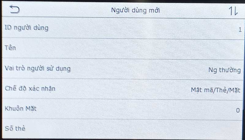 Người sử dụng Ronald jack fa1000 id Người dùng mới trên máy ronald jack fa1000 ID